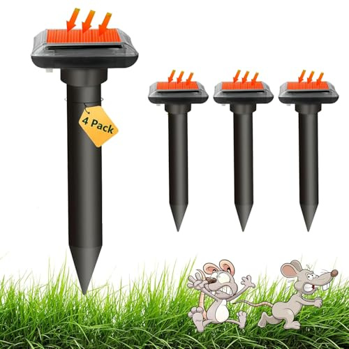 Maulwurfschreck,Repeller Maulwurf für Vertreiben Wühlmäuse,Maulwürfe vertreibens,Wühlmausschreck,Mole Repellent,Maulwurf vertreiber 4 Stück