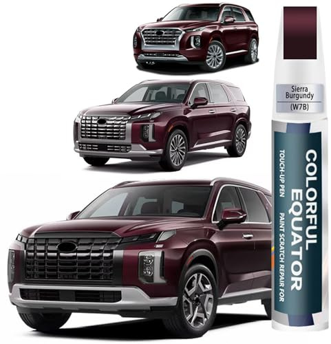 Car Touch up Paint(W7B Sierra Burgundy) Compatible with Hyundai, Car Paint Pen Scratch Repair Two-In-One Touch Up Paint, Premium Car Scratch Remover for Deep Scratches