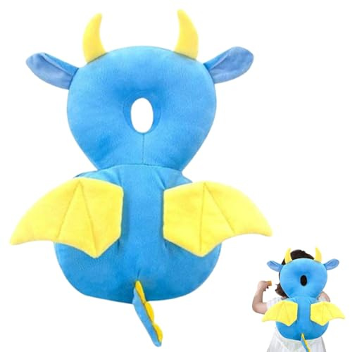 EnixwH Cojin Antivuelco Bebe Protector Cabeza Bebe Dragón Anti Caídas Almohada Protección Cojín Protector Seguridad Ajustable para la Cabeza para Que los Bebés se Arrastren y Caminen