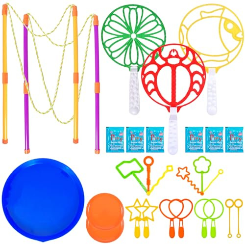 24 Stück Seifenblasens Set,Seifenblasen Kinder,Seifenblasenstäbe,Enthält 6 Seifenblasenflüssigkeit,Seifenblasens Groß, Zauberstab Einstellen Seifenblasen für Indoor Outdoor Kindergeburtstag Partys