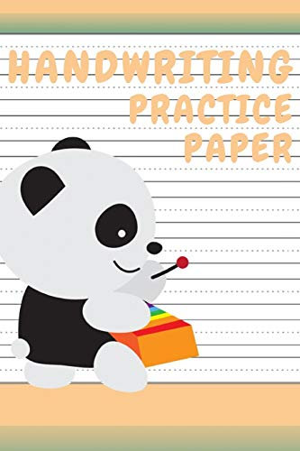 Handwriting Practice Paper: Blank Notebook with Dotted Mid-Lines for Grades K-3 (Panda xylophone )