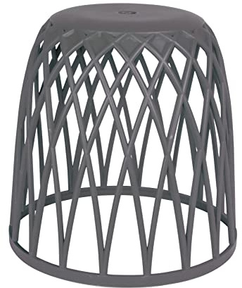 WENKO Badhocker Omio Anthrazit, Hocker, Sitzhocker, Wohnhocker, 38 l