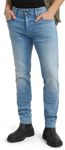 G-Star Men's 3301 Slim Jeans, Blue (lt indigo aged 51001-8968-8436), 36W / 32L