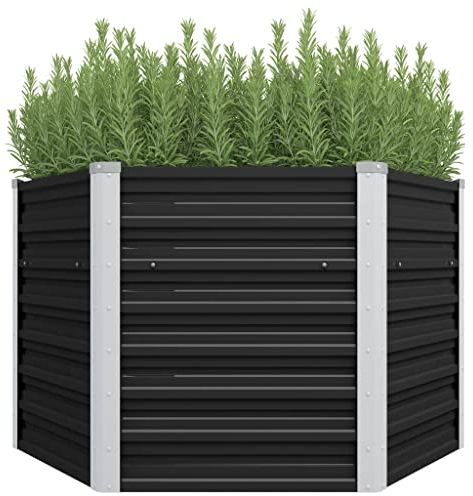 vidaXL Lit Surélevé Pot à Fleurs Jardinière Pot à Plante Bac à Plante Bac à Fleurs Véranda Jardin Patio Cour Balcon Extérieur 129x129x77 cm