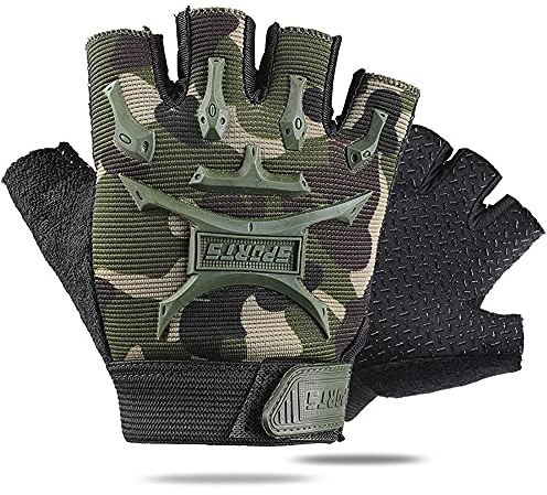 Fahrradhandschuhe für Kinder, Jungen, Mädchen, für 8 – 12 Jahre, halber Finger, Fahrradhandschuhe, MTB, Straße, Handschuhe, Sport, Fahrradhandschuhe, rutschfest, für Fahrrad, Rollschuhlaufen, Wandern,