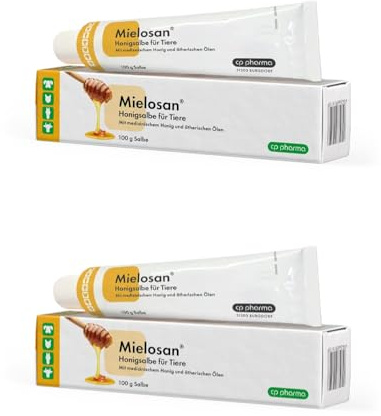 cp pharma Mielosan Honigsalbe | Doppelpack | 2 x 100 g | Pflegende Salbe für Tiere | Mit Honig & ätherischen Ölen