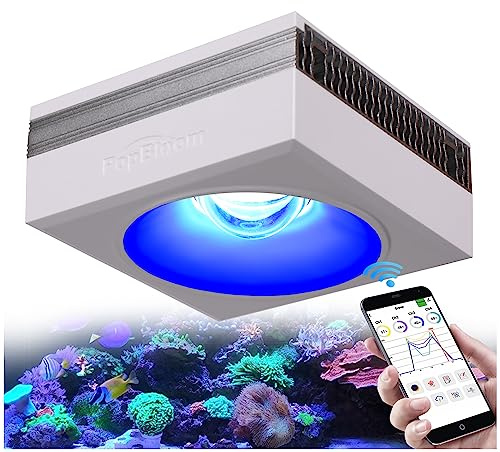 PopBloom WiFi Meerwasser LED 100W, Salzwasser LED Beleuchtung für Reef Coral Fish Wasserpflanzen Salzwasser Aquarium, APP unterstützt Deutsch