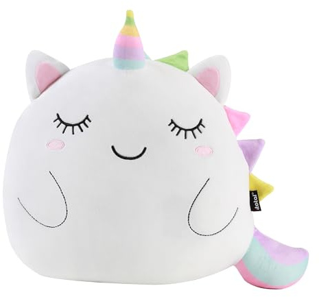 I-TOTAL ® - Dekokissen für Kinder/Wohnzimmer, Flauschiges Stoffkissen in Form (Unicorn)