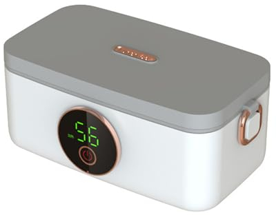 Contenitore termico per il pranzo da 16000 mAh per alimenti caldi, contenitore per il pranzo isolante alimentare da 1000 ml, riscaldamento/isolamento wireless, ricaricabile tramite USB, impostazione a