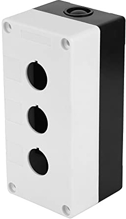 Pulsantiera 3 Fori Abs Bx3 22Mm Interruttore a Pulsante a Tre Fori Scatola di Controllo Pulsador De 22Mm (WHITE)