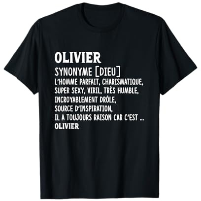 Homme Humour Prénom Personnalisé Olivier Définition T-Shirt