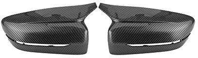 SKINFORD Auto Spiegelkappen Für BMW 5er G30/G31/G38 3er G20 2 Stück Seitenspiegelabdeckung Für M-Serie Kohlefaser-Stil 51167422720 Rückspiegel Abdeckung Kappe