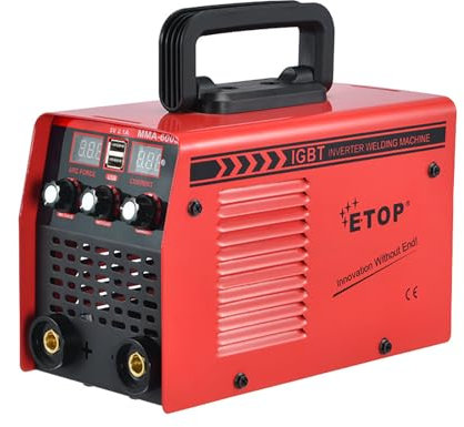 Mini Stick Welder Machine 220V, 130A MMA Welding Machine with Hot Start/Arc Force/Anti-Stick, IGBT Inverter, Digital Display