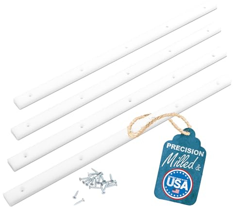 Peachtree Woodworking Supply 17 UHMW Plastic Strips for Crosscut Sled - Miter Bar w/Predrilled Holes & Screws, 3/4 x 3/8 Miter Slot Runners for Table Saw Sled Kit, Cross Cut Sled - Pack of 4