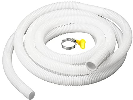HBALDTEDC Universal Washing Machine Hose Extension, PVC Pipe,Universal Air Conditioner Drain Hose 16mm ID 6.6ft with Clamp for AC(9.8ft)