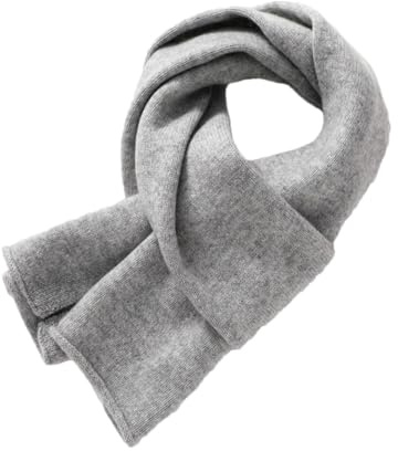 Kaschmir-Schals für Unisex, einfarbig, grau, 152x26cm