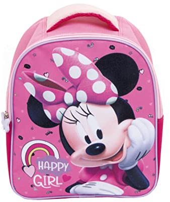 Superdiver - Zaino infantile di Minnie Mouse - Licenza ufficiale Disney - Ideale per scuola e asilo - Perfetto per bambini e bambine - Colore rosa - Dimensioni: 24x20x10 cm