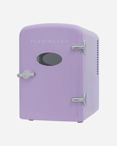 Flamingueo Nevera Pequeña - Mini Nevera 4L, Mini Frigorifico 12V/220V, Nevera Skincare, Función Frío y Calor, Nevera Maquillaje, Nevera Cosmeticos