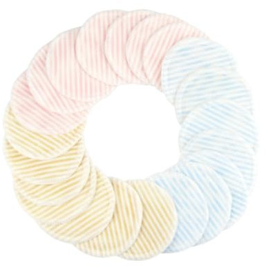 FRCOLOR 12stücke Wiederverwendbare Gesichtsreinigungspads Aus Bambusfaser Doppellagig Make-up-entferner-pads Für Sanfte Khaki Himmelblau Rosa