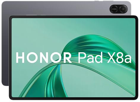HONOR Pad X8a, 11-Inch Wi-Fi Tablet, 128GB Storage, 8300mAh Battery, Quad-speaker, Slim Metal Design, Android 14, Space Grey (Renewed)