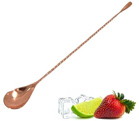 Chabrias Ltd Copper Collison Bar Spoon, Spoon, Stainless Steel Copper Finish, Cocktail Accessories & Tools