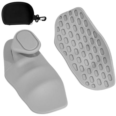 SpirWoRchlan Poignées de gym avec boîte de rangement, poignées antidérapantes en silicone pour entraînement et exercice, haltérophilie, haltères, soulevé de terre (1 paire) Gris B
