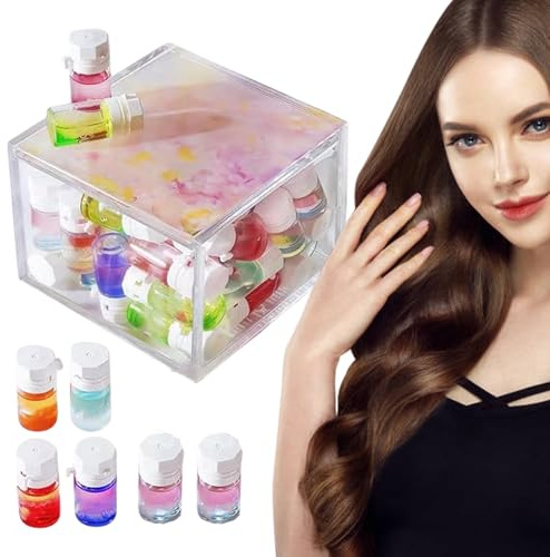 Perfume de aceite para el cabello perfumado | Protección térmica y cuidado | 40 piezas de aceite de reparación para cabello seco dañado damas salón spa hogar escuela cuidado diario de noche