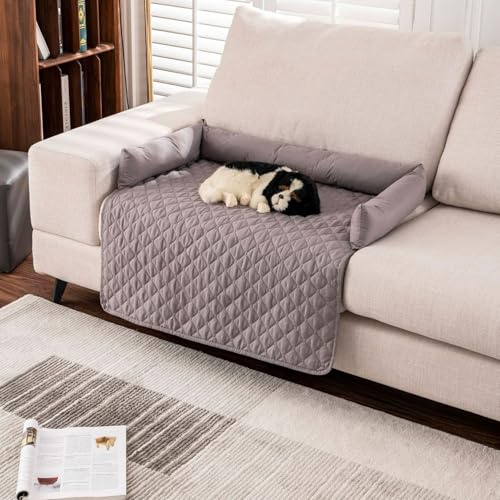 BLUEZY Kühlendes Sofabett, Sofaschutz, Kühlendes Mit Eisseide, Hundebett Waschbar, Hundesofa, Kühlmatte Für Hunde, Hundedecke rutschfest Bfür Kleine Bis Große Haustiere B,90 * 90