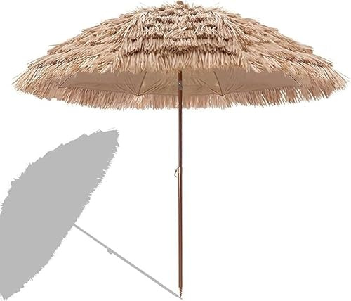 Sombrilla Hawaiana de Paja de 240cm/200cm/160cm, sombrilla de Playa Resistente a los Rayos UV for jardín y Piscina(160cm(5.2ft))
