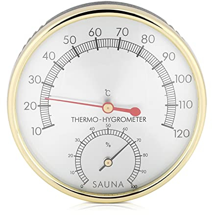 Thermomètre Hygromètre Sauna 2 en 1 Hygrothermograph Sauna Accessoire pour maisons Bureaux Ateliers Écoles Marchés Entrepôts