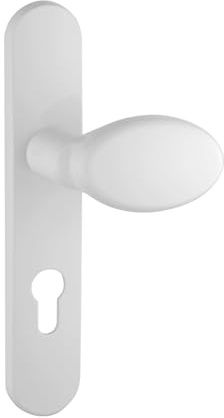 THIRARD - Ensemble de Poignées pour Porte d'Entrée Palière Sultane - Zamak Fondu - Usage Pratique - Aileron Réversible - Carré 7 mm - Entr'Axes 195 mm - Finition Blanc