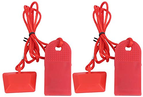 Keenso 2Pcs Universal Laufband Maschine Sicherheitsschlüssel Magnetischer Sicherheitsschalter Lock Square Sicherheitsclip