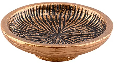 NKlaus Räucherschale zum Räuchern Aluminium, Messing, Ø11cm, 1 Stück | Gold