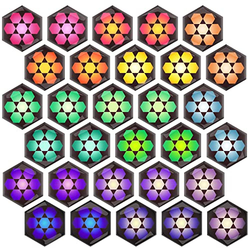 30 Stück Kühlschrankmagnete Kühlschrankmagnete bunte niedliche dekorative Magnete für Büro Whiteboard Spind Glasmagnete (bunte sechseckige Blume)
