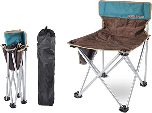 Tragbarer Klapphocker, leichter Campinghocker, Sitz, Klappsitze zum Wandern, tragbarer Klapphocker, Campingstuhl, leicht, robuster 1680D Oxford-Stoff, Stahl, Outdoor-Hocker mit Tragetasche