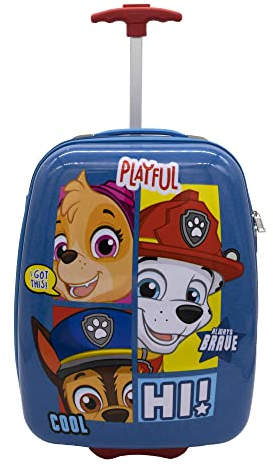 Undercover - Polycarbonat Trolley - Paw Patrol - 16 Inch - mit Spanngurten und Reißverschlussfach - Teleskopstange - leicht und robust - für Kinder