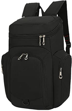 DISPRA Zaino da viaggio, zaino casual da 30 l, borsa impermeabile con tasca in rete, zaino per scuola, escursionismo, campeggio, viaggi, basket, attività all'aperto, con borsa per bottiglia d'acqua