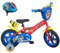 Vélo ATLAS Jungen Kinderfahrrad Paw Patrol Fahrrad 12 Zoll (30,5 cm) mit 1 Bremse, dekorativer Frontplatte, Schutzblech, Gehäuse und Stabilisatoren + Helm inklusive, rot, 12''
