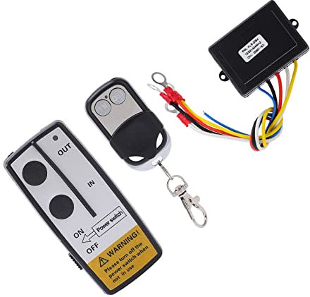NDNCZDHC Telecomando Wireless Per Verricello DC12V 24V Kit Ricevitore Remoto con Chiave Per Barca Porta Garage
