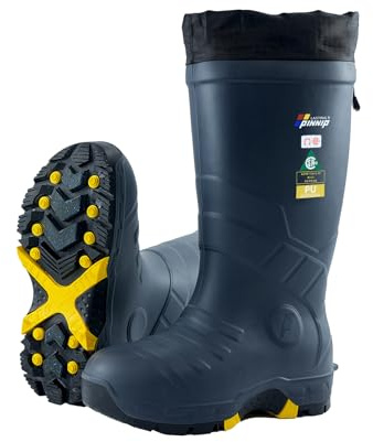 Men's Steel Toe rubber Boots Waterproof Insulated winter Ice work boots Hunting Ice Fishing boots