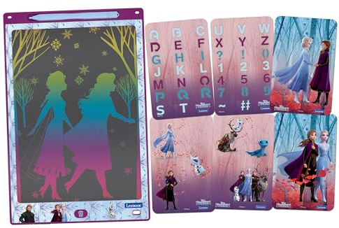 Lexibook, Die Eiskönigin, Zaubertafel, lila/blau, CRT10FZ | A4-Format, 28 cm Bildschirm, 1 Stift & 6 Schablonen, mehrfarbige Zeichnungen