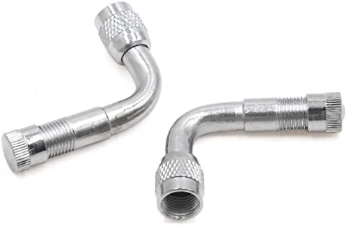 XYWHPGV 2 Stück Silber Ton 90 Grad Autoreifen Ventilverlängerung Adapter Extender Universal(aee9b b4857 7bda4 0af3d 9b6c7 44eeb
