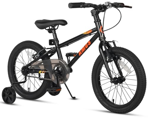 Glerc AMOS 16/20 Zoll Kinderfahrrad für 4-9 jährige Jungen, Mädchen und Teenager, mit Doppelhandbremsen & Kickständer, 6-Gang-Antrieb (20-Zoll-Modelle), Verstellbarer Sitz, Farbe: Schwarz, Blau, Rot