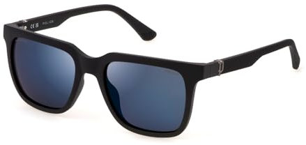 Police Herren Spln34e Sonnenbrille, Sanblasted Gold Matt Blau, 54