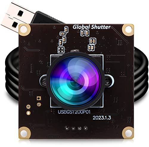 G Global Shutter USB Kameramodul für Computer High Speed PC Kamera Mini UVC USB2.0 Webcam Board mit 120GradObjektiv ohne Verzerrung High Speed 1080P 90fps USB Sicherheit Kamera für Laptop