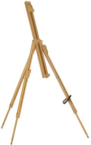 Vinsetto Caballete de Pintura Plegable Caballete para Pintar con Altura Ajustable y Trípode de Madera de Haya Soporte Lienzos de hasta 107 cm 93x84x183 cm Natural