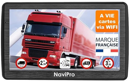 GPS Poids Lourd NaviPro 9XLs, 9 Pouces, GPS pour Camion Bus Voiture, Europe A Vie