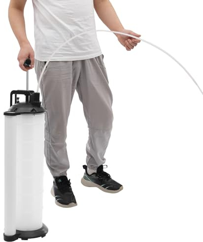 TkkMivcOC Pompe d'aspiration d'huile manuelle de 6,8 l - Avec 4 tuyaux - Pour voitures, motos, tondeuses à gazon, bateaux, bateaux à moteur