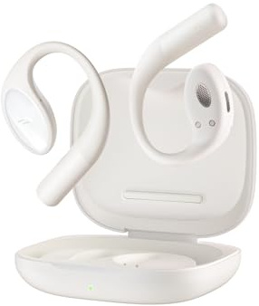 1MORE S51 Open Ear Headphones, Ultra-Lightweight Design, Secure Fit, Open Ear Earbuds Wireless Bluetooth, 40H Playtime, Bass More+ Technology, IPX5 Waterproof, Clear Calls, Game Mode - White