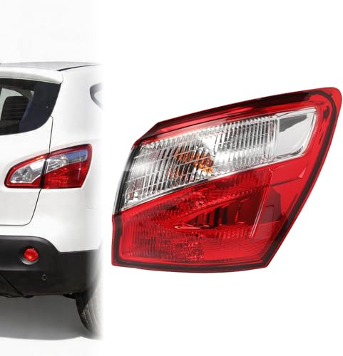 Anlseiod Fanale posteriore Destro per Qashqai J10 SUV 2010-2014 26550BR00A | Faro Trasero passeggero per Qashqai SUV e Qashqai+2 5 e 7 posti Luci Posteriore 26550-BR00A Luci posteriore ABS Stagna